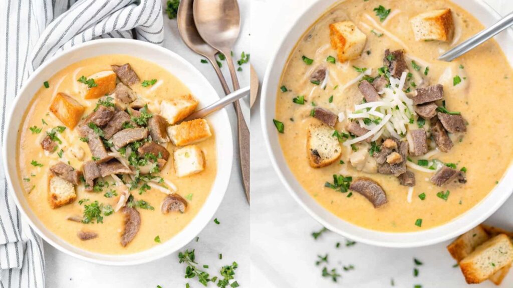 One Pot Philly Cheesesteak Soup