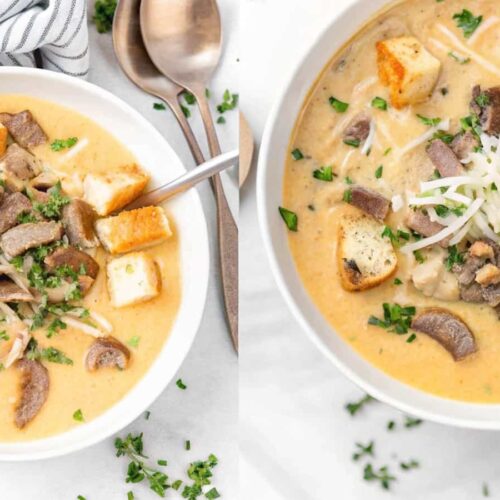 One Pot Philly Cheesesteak Soup