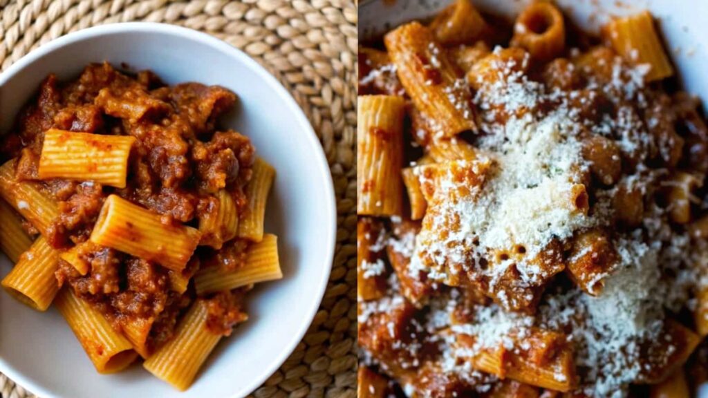 One Pot Braised Beef Rigatoni meal