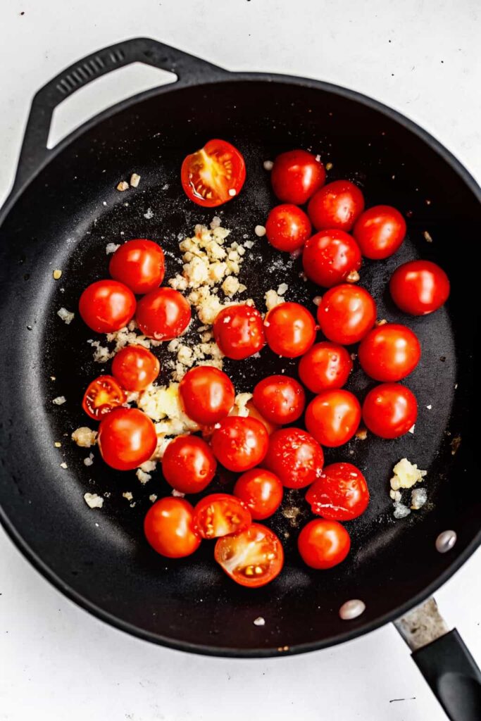Sauté the Tomatoes & Garlic