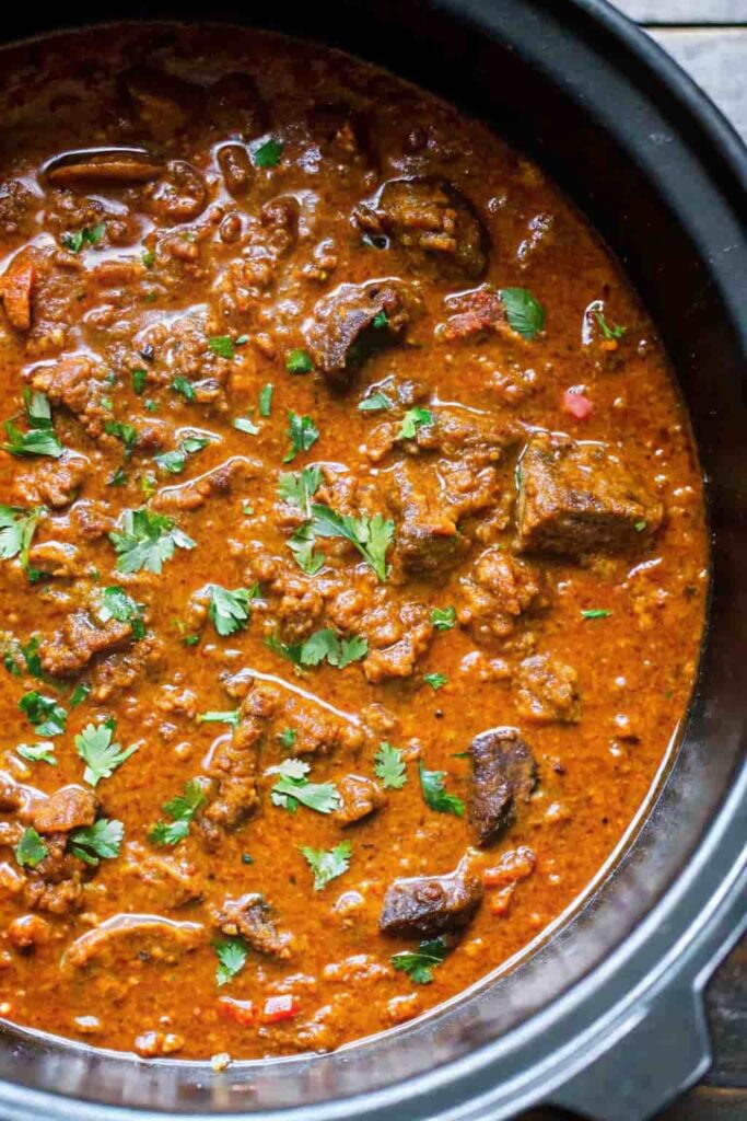 Slow Cooked Beef Curry Ready to Serve