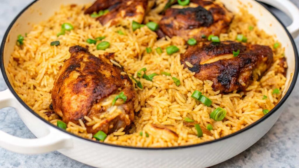 My one pot chicken and rice , simple, comforting, and packed with flavor!